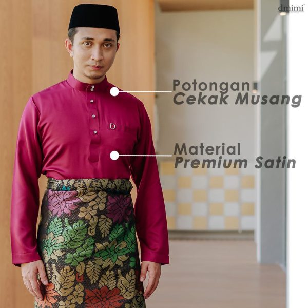 Baju Melayu Premium Damian Camel Brown Alin Mart